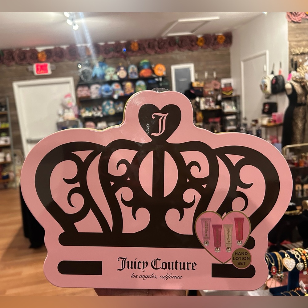 Juicy Couture Pink Hand Lotion Set with Crown Design
